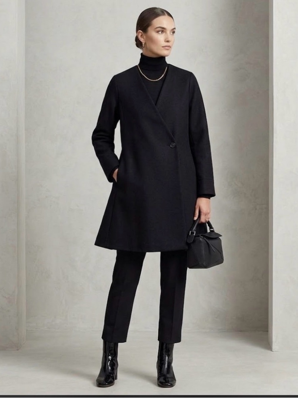 Cecilia Hammarborg Black Swing Coat